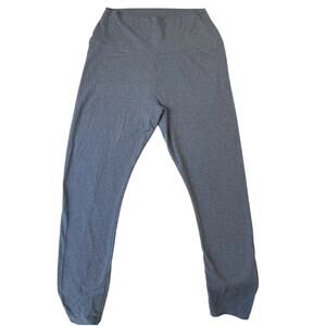 Simply Vera Wang Women Activewear Pants L Blue Yoga Legging 28" Inseam Cotton